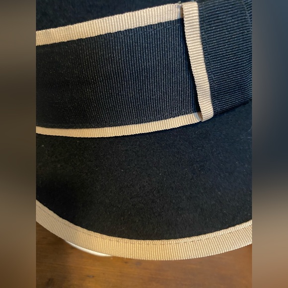 Black and tan wool cloche flapper hat in size M/L - Picture 3 of 10